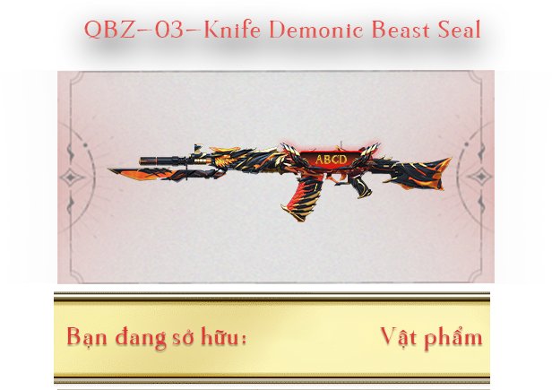 QBZ-03-Knife Demonic Beast SEAL